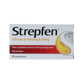 Strepfen Citroen & honing 8 Zuigtabletten