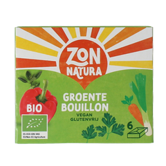 Zonnatura Groentebouillon tablet 11 gram bio 6.00 Stuks