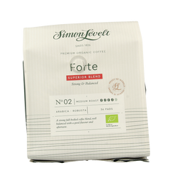 Simon Levelt Cafe pads forte superior blend bio 36.00 Stuks
