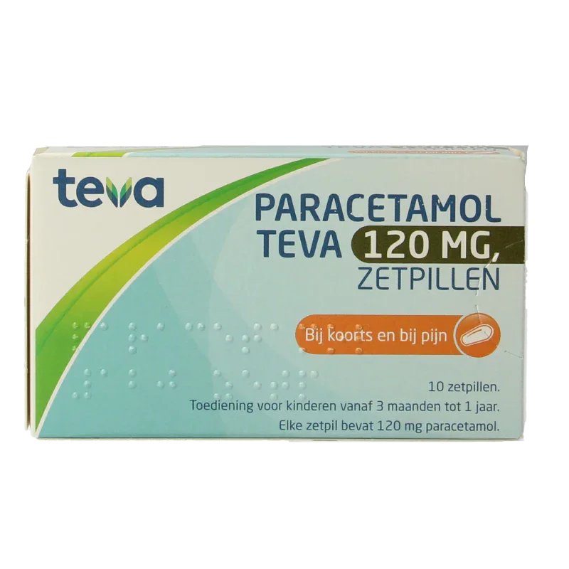 Teva Paracetamol 120 mg 10 Zetpillen