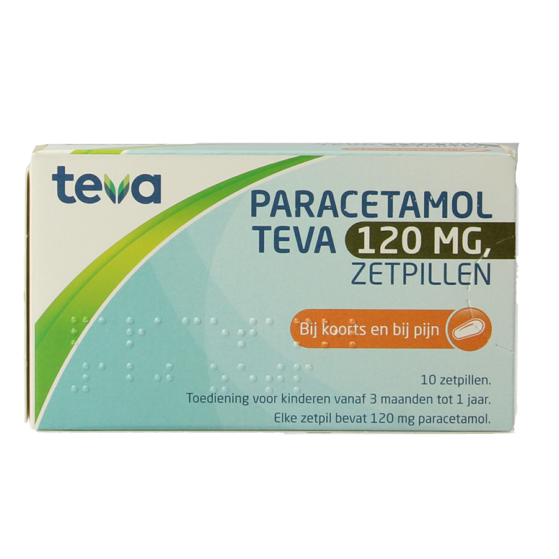 Teva Paracetamol 120 mg 10 Zetpillen