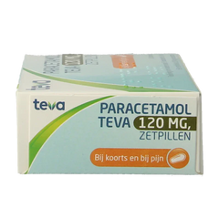 Teva Paracetamol 120 mg 10 Zetpillen