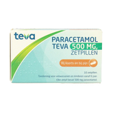 Teva Paracetamol 500mg 10 Zetpillen