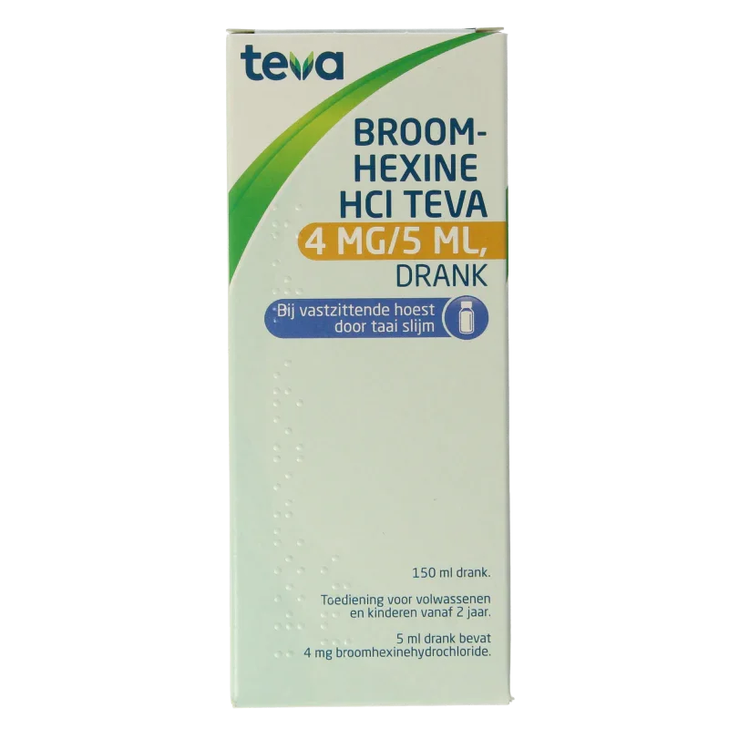 Teva Broomhexine HCL 4mg/ml = 0.8 mg 150 Milliliter