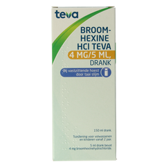 Teva Broomhexine HCL 4mg/ml = 0.8 mg 150 Milliliter
