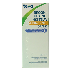Teva Broomhexine HCL 4mg/ml = 0.8 mg 150 Milliliter