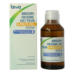 Teva Broomhexine HCL 4mg/ml = 0.8 mg 150 Milliliter