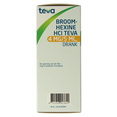 Teva Broomhexine HCL 4mg/ml = 0.8 mg 150 Milliliter