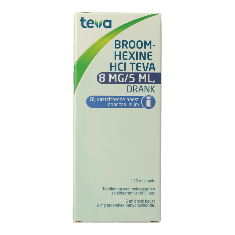Teva Broomhexine HCL 8mg / 5ml 150 Milliliter