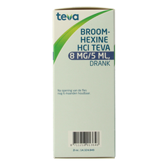 Teva Broomhexine HCL 8mg / 5ml 150 Milliliter