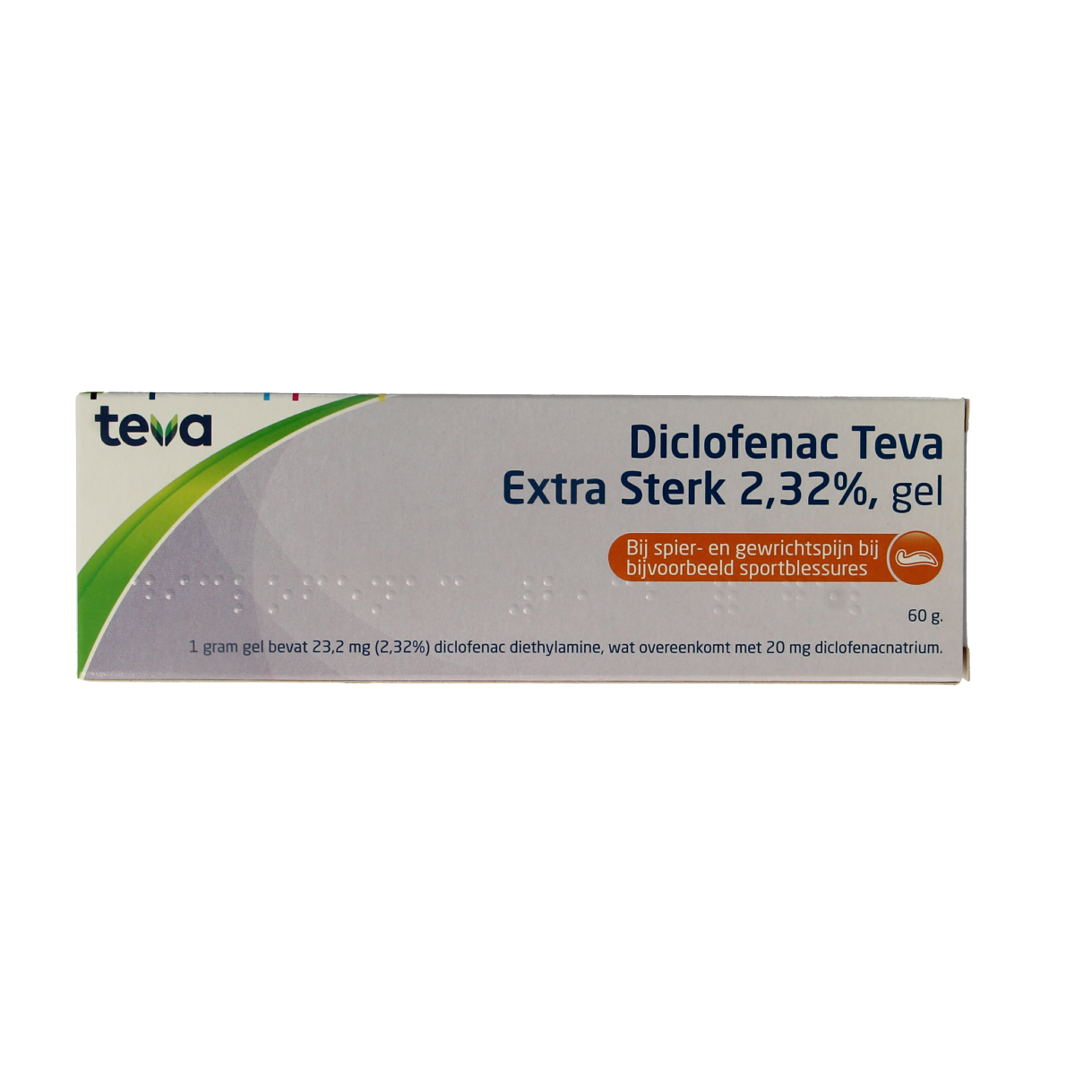 Teva Diclofenac 2,32% extra sterk 60.00 Gram