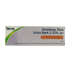 Teva Diclofenac 2,32% extra sterk 60.00 Gram