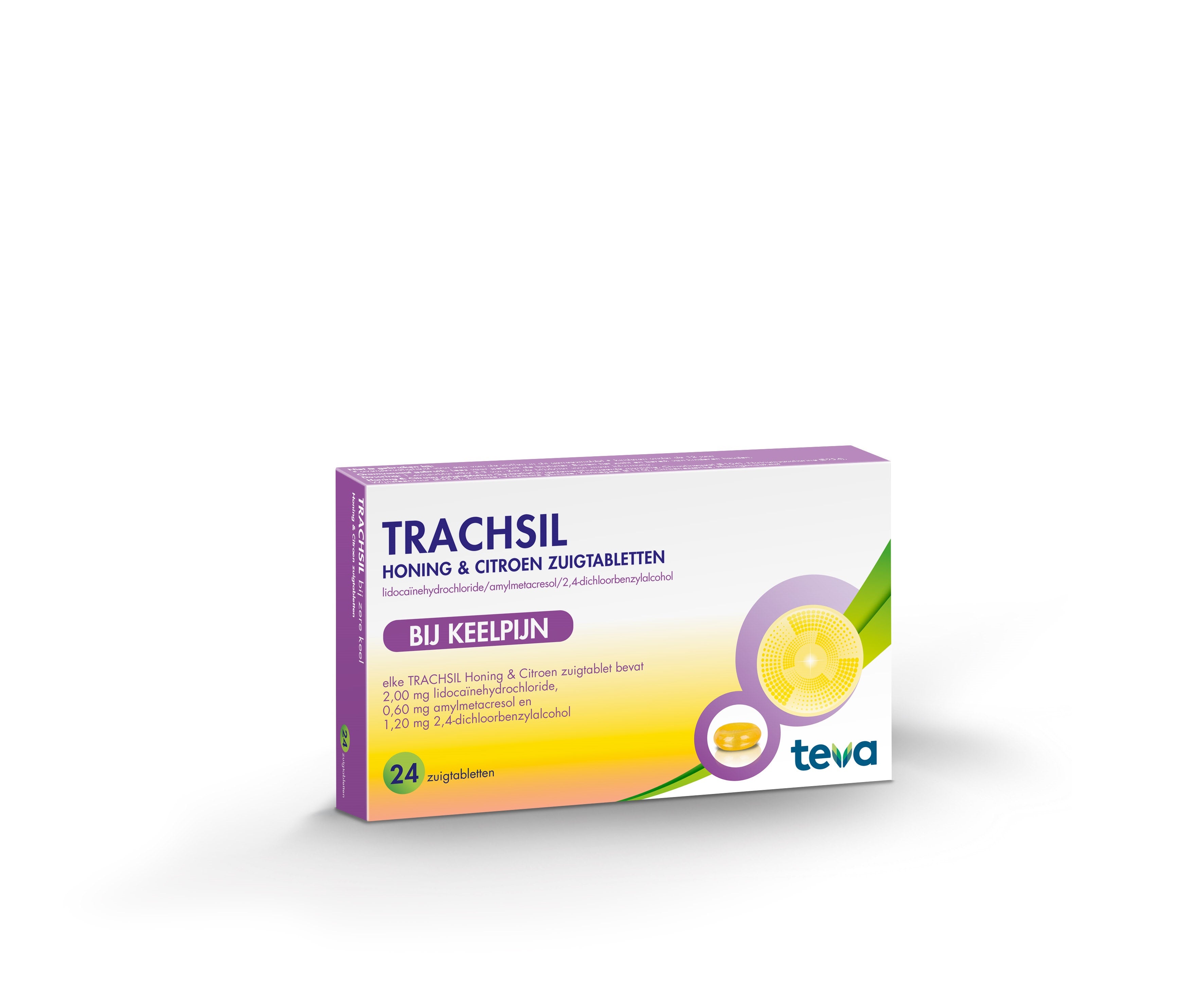 Teva Trachsil honing & citroen 24.00 Zuigtabletten