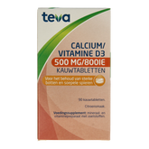 Teva Calcium / vitamine D 500mg / 800IE 90.00 Kauwtabletten
