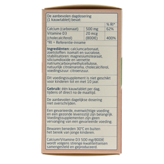 Teva Calcium / vitamine D 500mg / 800IE 90.00 Kauwtabletten