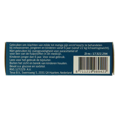 Teva Paracetalgin 500mg 20 Stuks