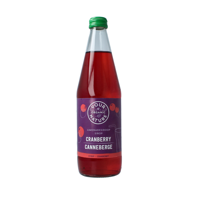Your Organic Nature Limonadesiroop cranberry bio 500 Milliliter
