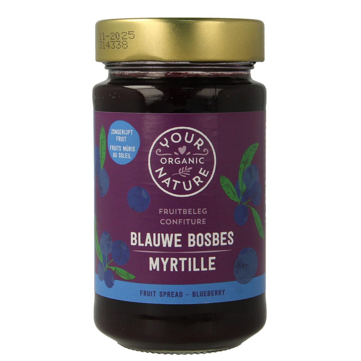 Your Organic Nature Fruit beleg blauwe bosbes bio 250.00 Gram