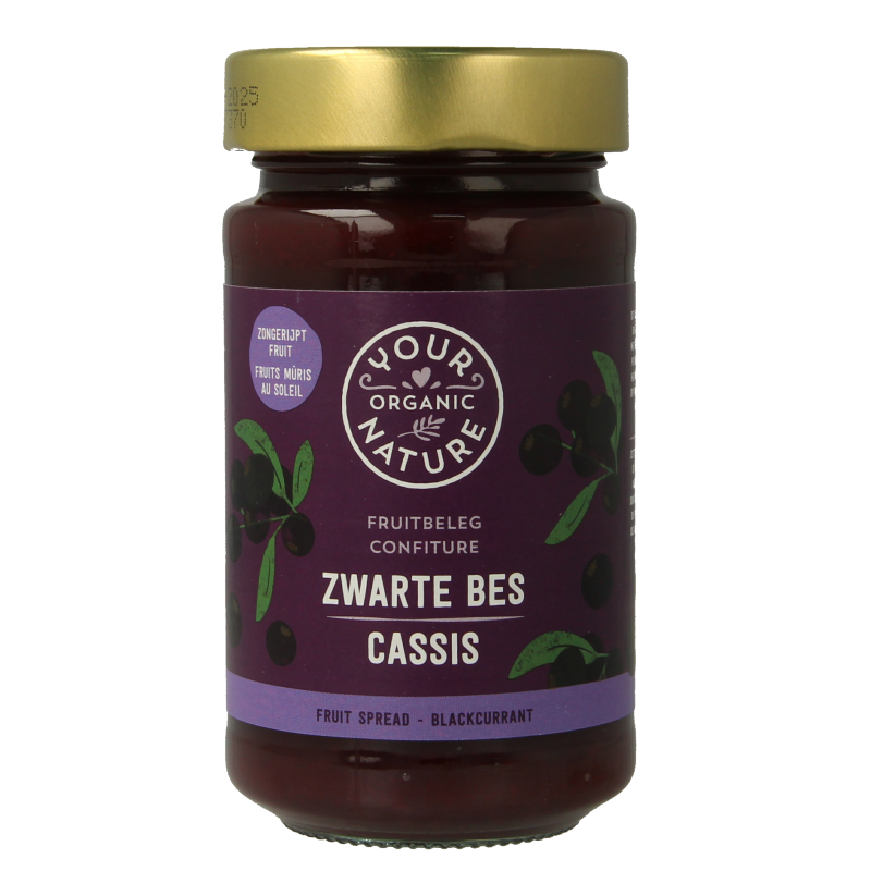 Your Organic Nature Fruit beleg zwarte bes bio 250 Gram