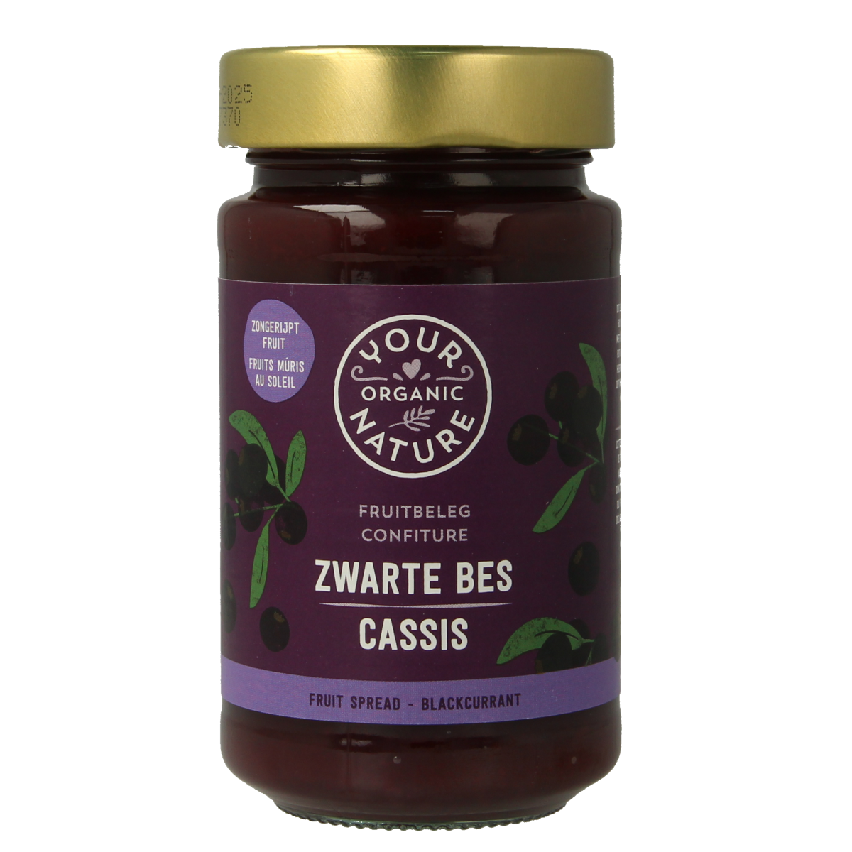 Your Organic Nature Fruit beleg zwarte bes bio 250.00 Gram