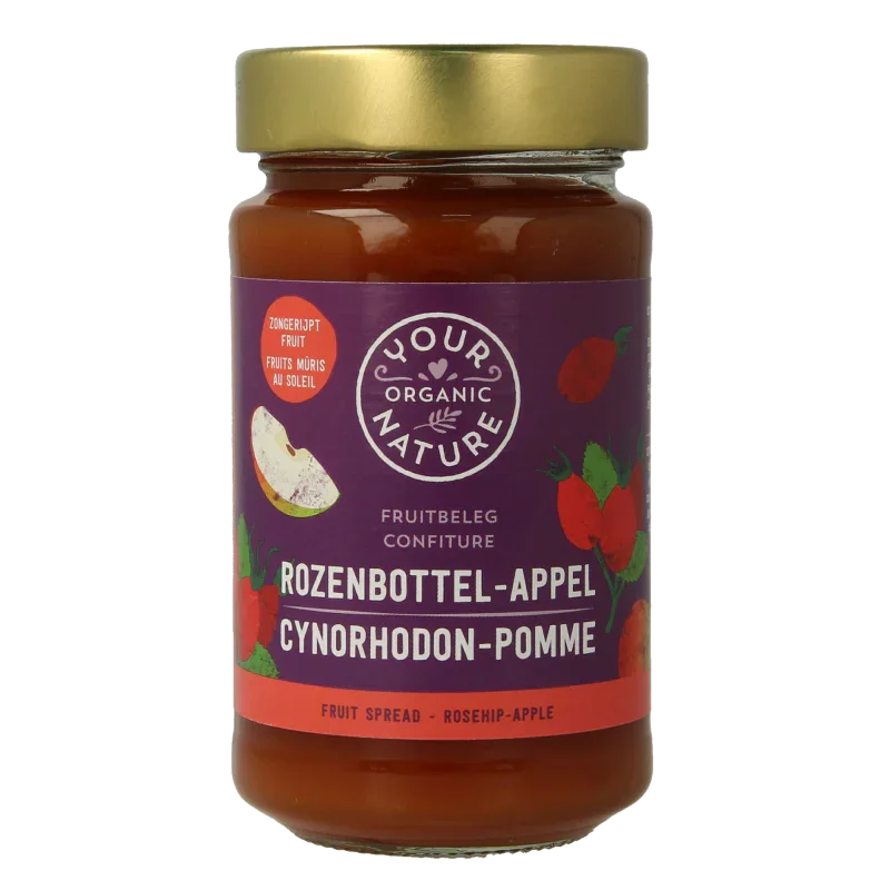 Your Organic Nature Fruit beleg rozenbottel bio 250 Gram