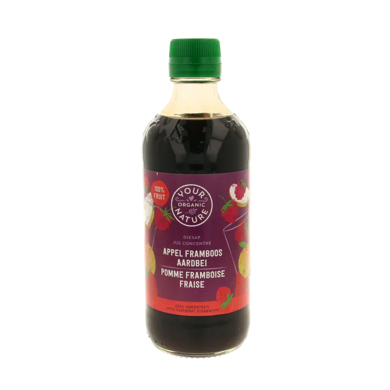 Your Organic Nature Diksap appel framboos aardbei bio 400 Milliliter