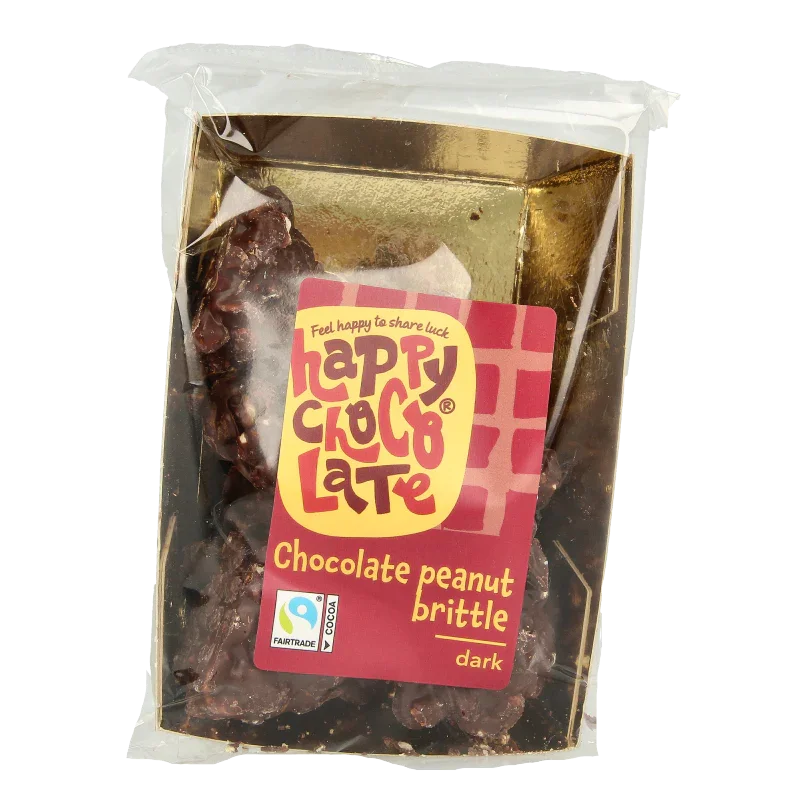 Happy Chocolate Chocolade pindarotsen puur bio 150 Gram