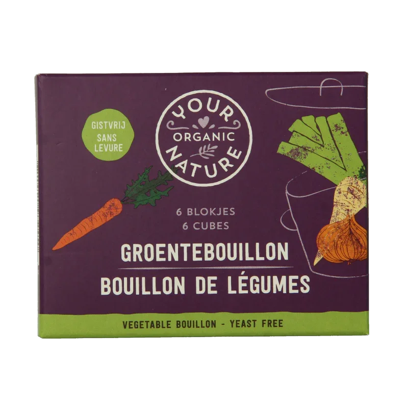 Your Organic Nature Groentebouillonblokjes helder bio 6 Stuks