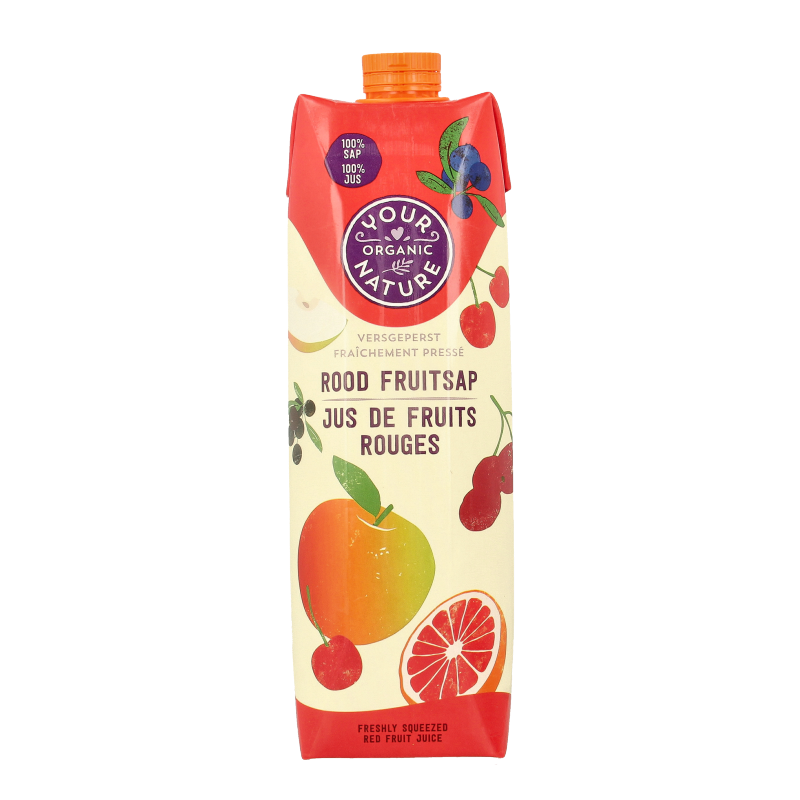 Your Organic Nature Rood fruit sap bio 1.00 Liter