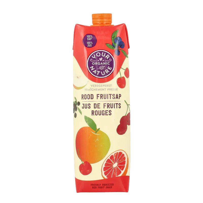Your Organic Nature Rood fruit sap bio 1 Liter