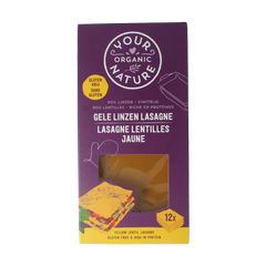 Your Organic Nature Lasagne van gele linzen bio 250 Gram