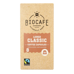 Biocafe Lungo capsules bio 20 Stuks