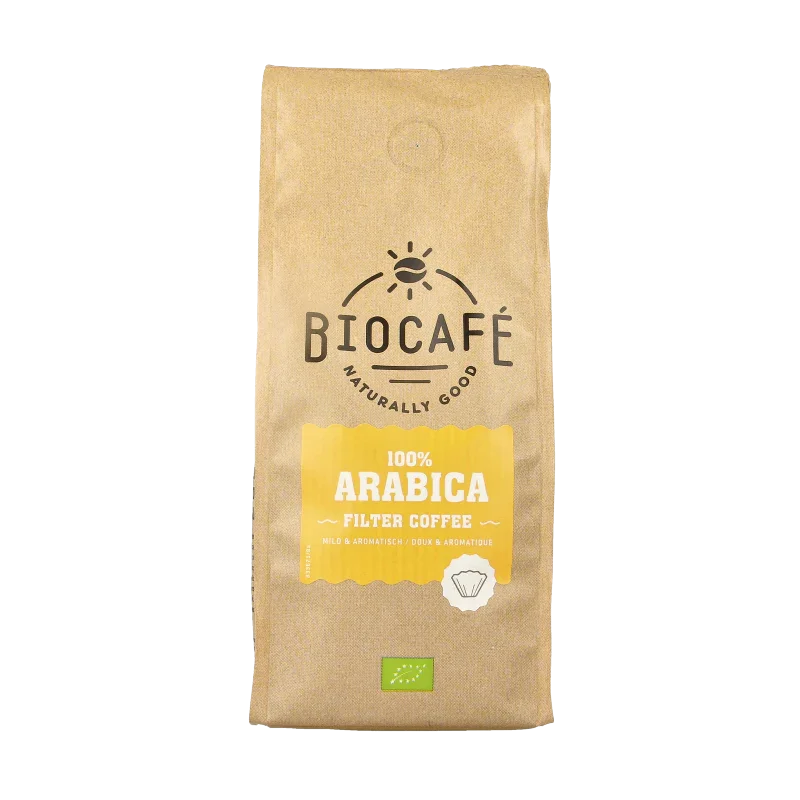 Biocafe Filterkoffie 100% arabica bio 250 Gram