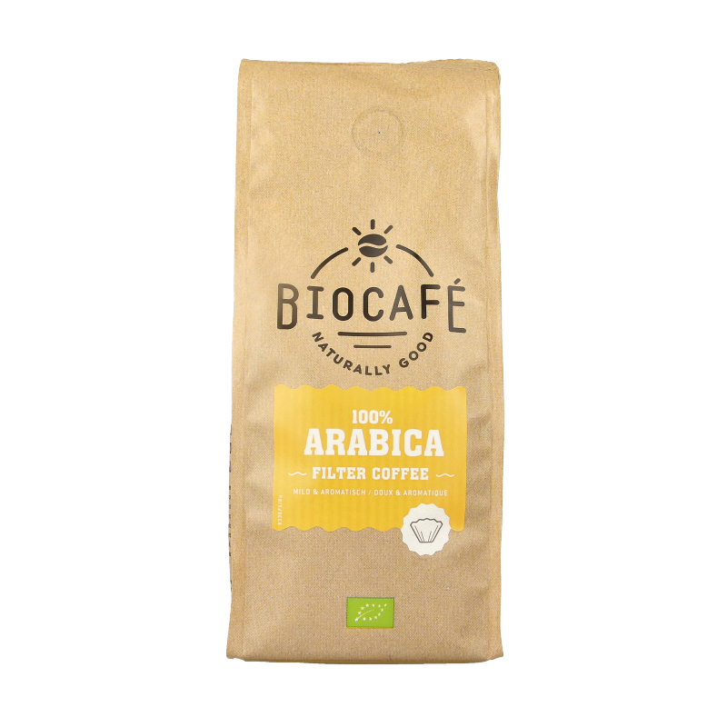 Biocafe Filterkoffie 100% arabica bio 250 Gram