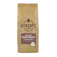 Biocafe Filterkoffie espresso dark roast bio 250.00 Gram