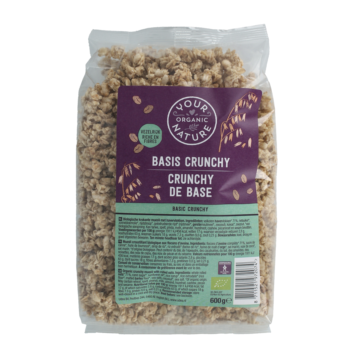 Your Organic Nature Muesli crunchy basis bio 600.00 Gram