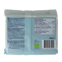 Your Organic Nature Knackebrod volkoren sesam bio 250.00 Gram