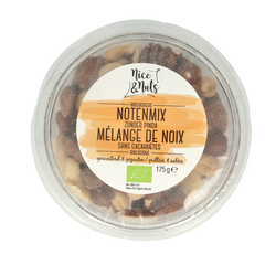 Nice & Nuts Notenmix zonder pinda met zeezout geroosterd bio 175.00 Gram