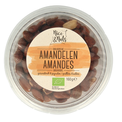 Nice & Nuts Amandelen bruin gezouten geroosterd bio 160 Gram