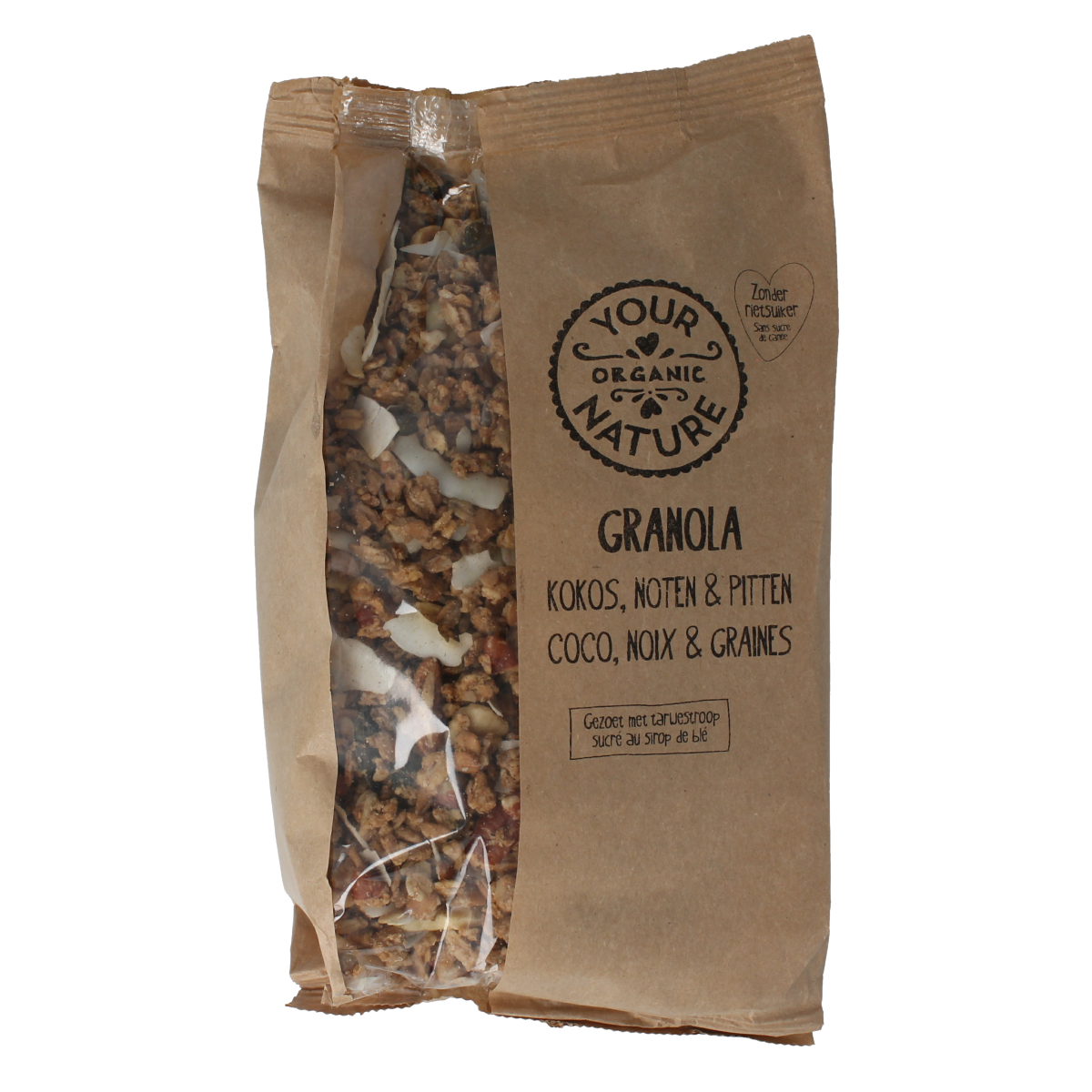 Your Organic Nature Granola kokos noot pit bio 375.00 Gram