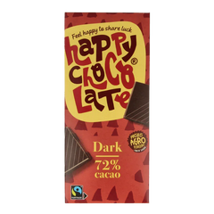 Happy Chocolate Puur 72% bio 85 Gram