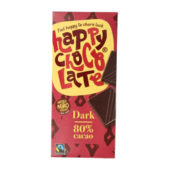 Happy Chocolate Puur 80% bio 85 Gram