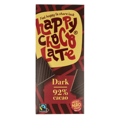 Happy Chocolate Puur 92% bio 85 Gram