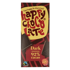 Happy Chocolate Puur 92% bio 85 Gram