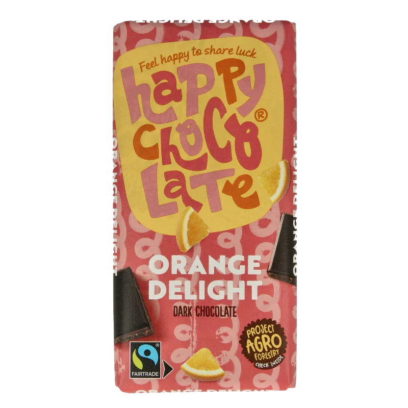 Happy Chocolate Puur sinaasappel bio 100 Gram