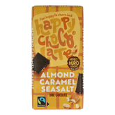 Happy Chocolate Puur amandel karamel zeezout bio 100 Gram