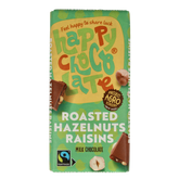 Happy Chocolate Melk geroosterde hazelnoot rozijn bio 100.00 Gram