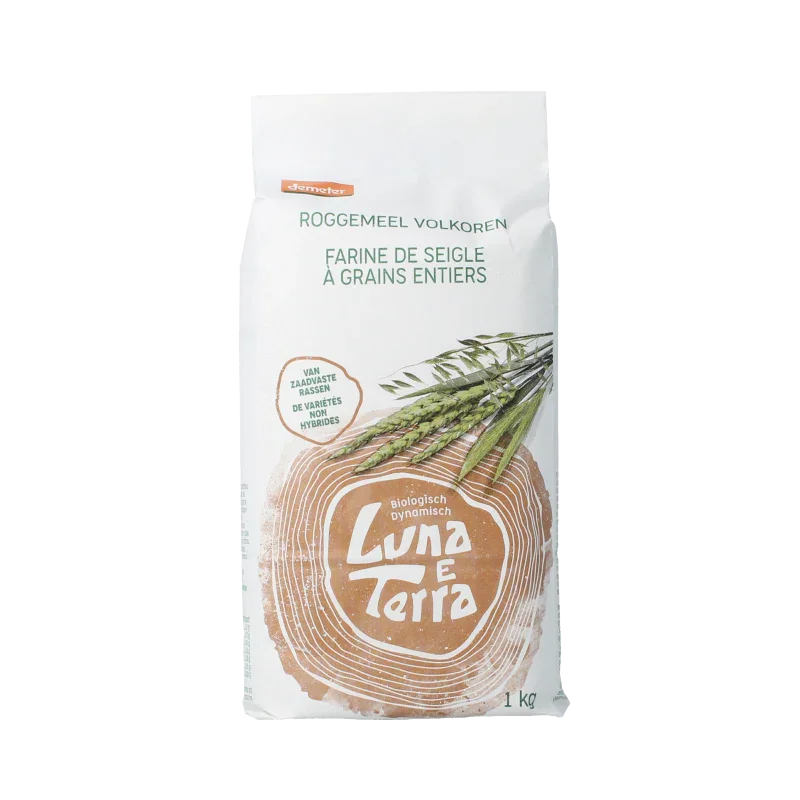 Luna E Terra Roggemeel volkoren bio 1 Kilogram