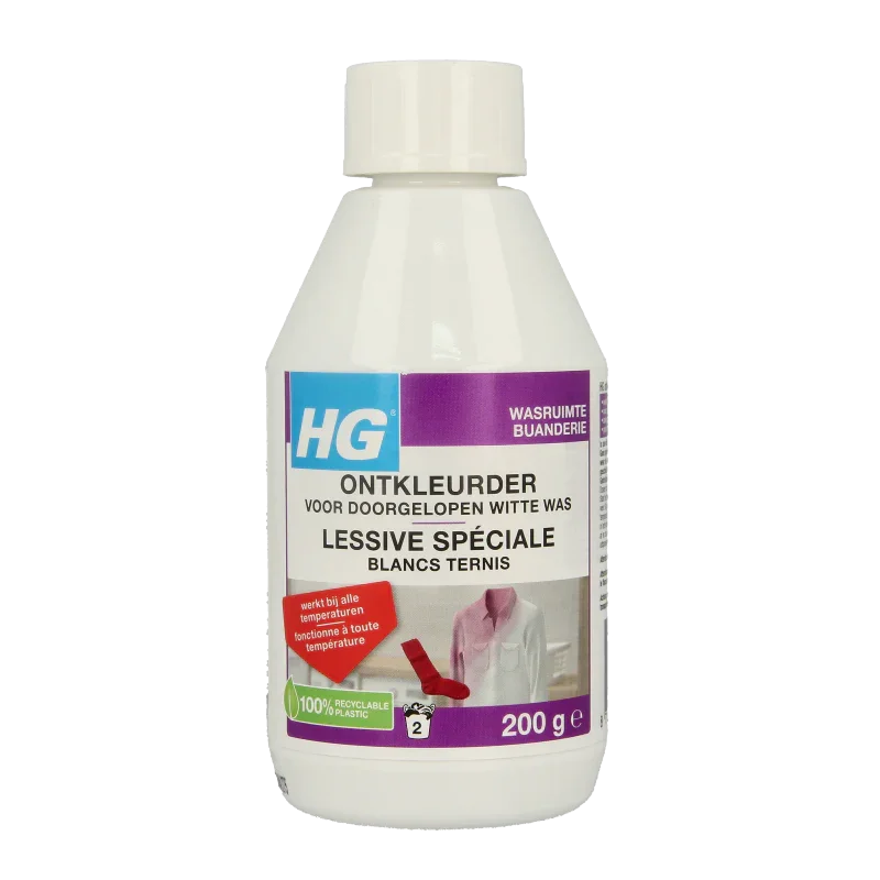 HG Ontkleurder voor doorgelopen witte was 200 Gram