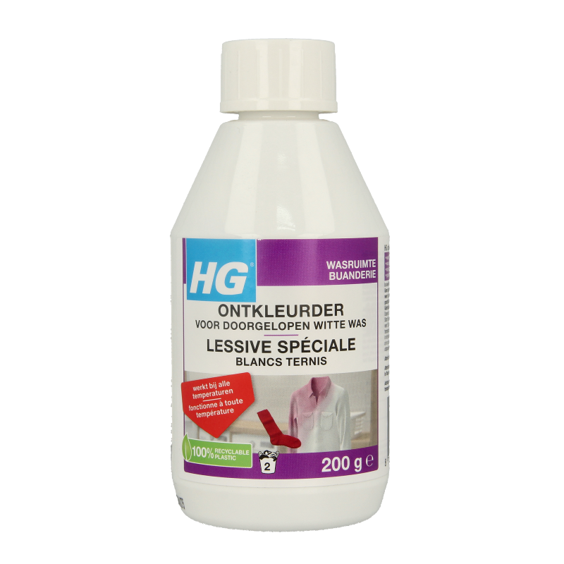 HG Ontkleurder voor doorgelopen witte was 200 Gram